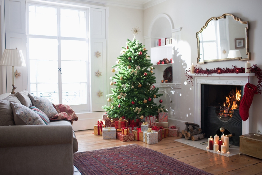 Christmas tree in living room